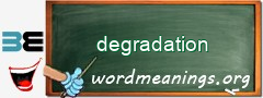 WordMeaning blackboard for degradation